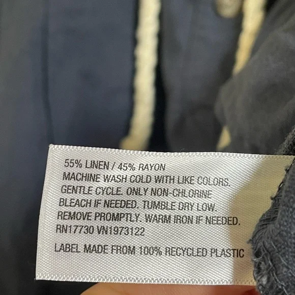 Universal Thread Linen Women's Blue Romper Flowy Comfy Summer Spring Nautical - Picture 7 of 10